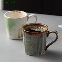 Canecas retro forno trocou caneca de café pintada à mão Cerâmica grande copo de copo de porcelana Chá de chá porcelana
