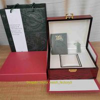 Verkauf hochwertiger Royal Oak Offshore -Uhren Kisten Holz Leder Uhr Uhr Original Box Papers Schloss rote Handtasche 20mm x 16 mm für 2726