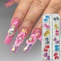 Nails 3D Nails Nailli Art Trendy Charms S Accessoires Manucure Presse sur Tips Decoration 24pcspack 220624