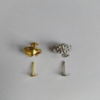 12mm nails post clasp Gold Silver brass tie tacks tacs butterfly pin backs clutch for jewelry findings brooches curtain174g