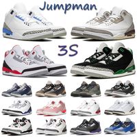 Jumpman 3 uomini Donne da basket Donne Basketball 3S UNC Pine Green Georgetown Fuoco rosso scuro Iris Sport Sneakers Allenatori per esterni