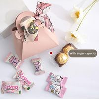Gift Wrap 10pcs Creative Leather Box With Ribbon Candy Weddi...