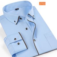 Wholesale- New Fashion Men Dress Shirts Casual Button Down L...