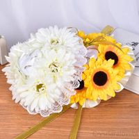 Party Decoration Western- style Wedding Ring Pillow Sunflower...