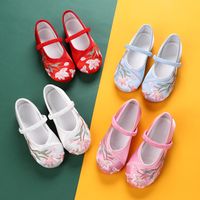 Flower Embroidered Girls Ballerina Ballet Flat Shoes Casual ...