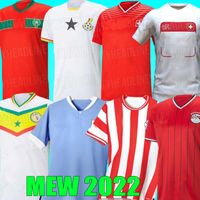 2022 2023 Jerseys de futebol do Marrocos do Egito Senegal Mane Hakimi Gana 22 23 Suíça Koulibaly Maillot Sérbia Uniformes de futebol Camisas