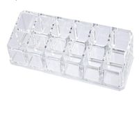 12 Lipstick Holder Display Stand Clear Acrylic Table Cosmetic Organizer Storage Box For Women Jewelry Makeup Container271q