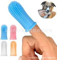 Brosse ￠ dents de compagnie doigt silicone chat de dents de dents couverture des chiens accessoires