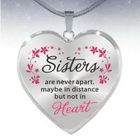 Charms Classic Pendant Wishes To Your Sister Daughter Friends Granddaughter Theme Love Heart Necklace Nice Gifts For Christmas