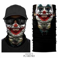 Bandanas Tube Buff Bandana Skull Hoofdband Clown Neck Gaiter Face Cover Hoofddeksel Halloween Ski Balaclava Protective Shield Biker Half Mask