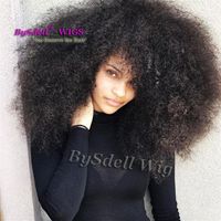 Afro Fluffy Kinky Curly Big Hair Wig Synthetic African Black Women spherical Hairstyle Lace Front Wigs for Black Women2404