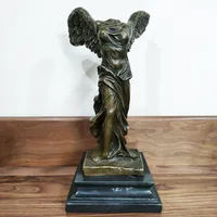 Greek Winged Victory Goddess Statue Sculpture Replica Bronze Famous Antique victoire de samothrace Art Home Decor