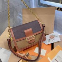 Omuz çantaları Dauphine moda zinciri çanta çapraz gövde kadınlar lüksler tasarımcısı deri hobo totes messenger çanta cüzdan m44391