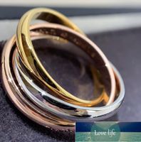 trinity series ring Tricolor 18K gold plated band vintage je...