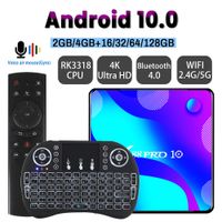 Android 11tv Box X88 Pro 10 PK3318 2,4G5.8G WiFi 3D RK3318 4K Conjunto de Velocidade rápida Top Caixa de TV G20S Controle de voz