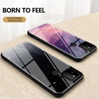 Slim Thin Starry Sky Smooth Tempered Glass Cases For Google Pixel 5A 5G 5 XL 4 4A 3A 3 2 Anti-Scratch Cover241A
