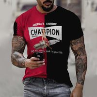 Herren-T-Shirts Herren-Gelegenheitsrunde Rundhals Kurzarm Digitaldruck Schlanker Pullover xxs-4xl Übergroße 3D-T-Shirtmen's's