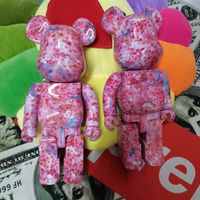 Bloco de construção de urso violento de Bearbrick Blossom Blossom Mika Ninagawa Pink Trend Doll Doll Mades Madents 400230a