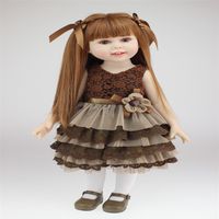Muñeca de moda de niña americana de 18 pulgadas Terminado con hermoso regalo de falda para bebés Navidad y cumpleaños251a