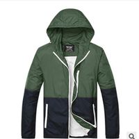 Jacket Men Windbreaker Coat Fashion Hooded Jacket Fashion Men Ladies Thin Outwear Casual Basic Army green Jackets252P