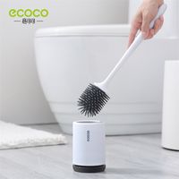 ECOCO Rubber Head Toilet Brush Soft Non-slip Cleaning Wall Hanging Floor Super Decontamination Bathroom Tool 220511