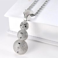 Pendant Necklaces Christmas Gift Iced Out Cubic Zirconia Sno...