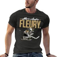 남자 티셔츠 레벨 Marc-Andre Fleury Vegas Hockey 대형 tshirt 패션 남자 의류 짧은 슬리브 스트리트웨어 대형 크기 teem