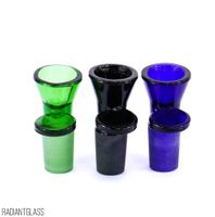 Otros accesorios para fumar tazón de 18 mm de tres colores tazones de bong trompeta con mango macho