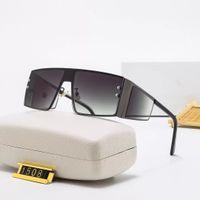 Yeni Erkek Dikdörtgen Güneş Gözlüğü Erkekler için Kadın Yaz tarzı Pilot Metal Plaka Tam Çerçeve Moda Polarize Gözlükler Rastgele Kutu 1508 Model