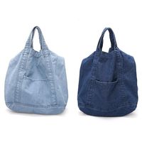 Borse da sera 2 pezzi in denim slouch borse slouch jean in tessuto per jean borsette per il tempo libero coreano moda giapponese messenger tople - sky bl244n