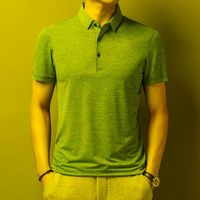 Herren-T-Shirts Sommermenschen Hemden mit kurzarm schlankem Fit fester Farbstöfe dünne Atemtemperatur Smart Casual Anti-Falten-Männer-Kleidungsstücksmänner Männer Männer