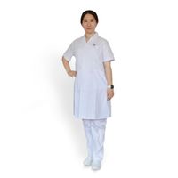Женское два куска для больницы медсестра доктор белое пальто летнее платье