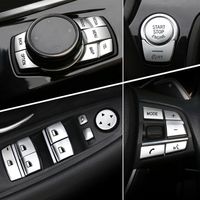 Car Interior Accessories ABS Chrome Button Cover Stickers For BMW 3 5 6 7 Series X3 X4 F10 F07 F06 F12 F13 F01 F02 F20 F30 F32 Car247r