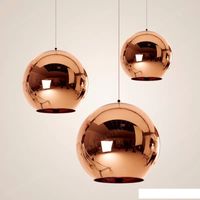 Globe Ball Pendse Light Copper Copper Gold Lighting Redone Techo Lámpara colgante de la lámpara de globo lámpara colgante de la lámpara