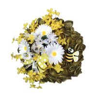 Decorative Flowers & Wreaths Hanging Wall Sunflower Simulation Welcome For Front Door 24 Inch White Christmas DoorDecorative
