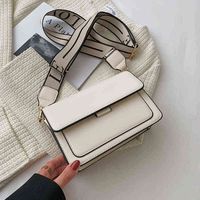 MapDaw Color Sólido Clássico PU Couro Flap Crossbody Bags para Mulheres Bolsa de Viagem e Bolsas Ombro Simples Designer Marca Y220401