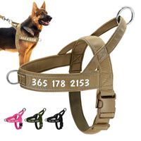 Colarinhos de cães colares de treliça personalizada arnês tático de cães reflexivos colete de gole de animais de estimação para animais de estimação para cães grandes médios