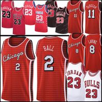 NBA_ Men Basketball DeMar DeRozan Jersey 11 Zach LaVine 8 Lonzo Ball 2  Nikola Vucevic 9 Michael 23 Team Color Black Red Whit''nba''jerseys 