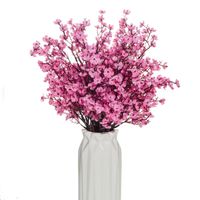 Fleurs décoratives couronnes gypsophiles branche artificielle de haute qualité de fausses plantes bouquet de salon vase pour la maison de mariage à la maison