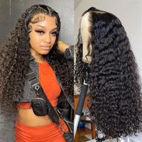 Lace Wigs Curly HD Front Wig Human Hair Brazilian 30 Inch Ki...