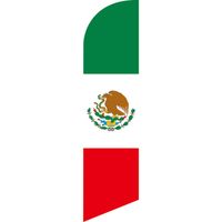 Tek taraflı dijital baskı Meksika tüy bayrağı promosyon reklamı plaj swooper banner tabanı ve kutup dahil değil