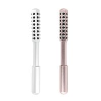 Newest 48pcs germanium ball massage face roller silver pink color manual skin lift beauty tool facial absorption enhancing massager for personal use