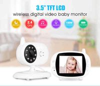 249 3.5 inç Kablosuz Video Renk Bebek Monitör Yüksek Çözünürlüklü Bebek Dadı Güvenlik Kamera Gece Görüş Sıcaklık İzleme W220318