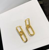 Diseñador de lujo Gold Dangle Drop Pendiendo Parrería de moda para mujeres Fiesta de la fiesta Amantes de la boda del regalo de joyería