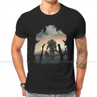 Men's T-Shirts Fallout Game Power Armor Classic T Shirt Graphic Summer Big Size Cotton Tops Harajuku O-Neck TShirt