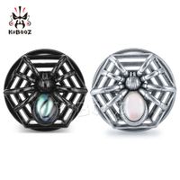 KUBOOZ Stainless Steel Shell Spider Ear Plugs Piercing Tunne...