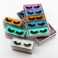 3D IMitation Eyelash Beauty 10 pares Las pestañas de espesas, pestañas naturales #400, maquillaje, extensión de pestañas postales al por mayor 0.15