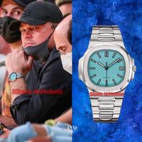 Luxury Watches Leonardo DiCaprio 170 Anniversary Nautilus 5711/1a-018 Cal.324 Mens automáticos relógios azuis Dial Azul Bracelete de aço Sports Sportswatches Sportswatches