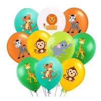10 -stcs Jungle Animals Ballonnen 12 inch latex luchtballon helium globes kinderen safari verjaardagsfeestje douchecoratie babybenodigdheden