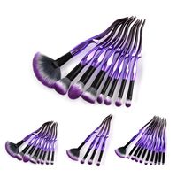 Zouyesan delivery 2019 10 makeup brushes beauty tools set purple black fan brush2843